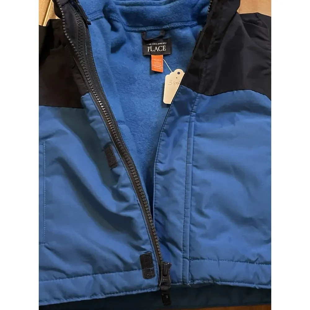 The Children's Place Boys Jacket 18-24 Months Blue fleece lining zip front